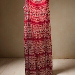 Bloomchic Womens Christmas Themed Sleeveless Jumpsuit Red & White Size 18-20 Wit